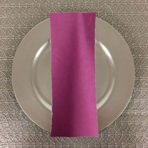 Dozen (12-Pack) Faux Dupioni Polyester Based Table Napkins-Magenta Dozen (12-Pack) Faux Dupioni Polyester Based Table Napkins-Magenta