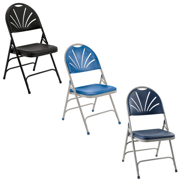 Body Builder Fan Back Folding Chair By National Public Seating, 1100 Series