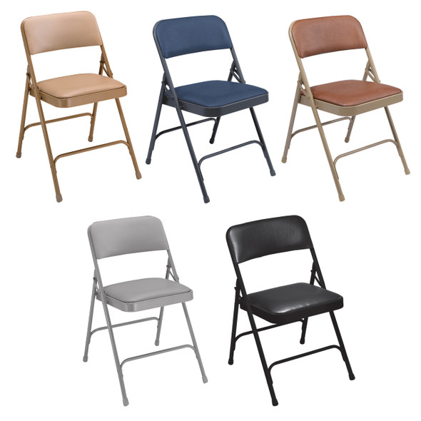Body Builder Vinyl Padded Folding Chair By National Public Seating, 1200 Series