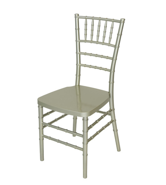 Rhino Resin Chiavari Chair with Steel Core - 100% Non-Recycled Virgin Resin, Resistant To Warping & Fading (Champagne)