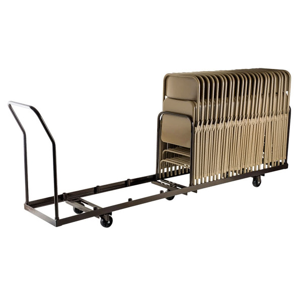 50-Capacity Linear Storage and Transport Folding Chair Dolly By National Public Seating, Model DY-50