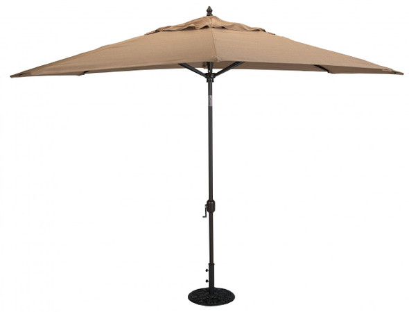 Galtech 8x11-ft. Oval Top Aluminum Umbrella With Autotilt Crank Lift, Model 779 (GA779)