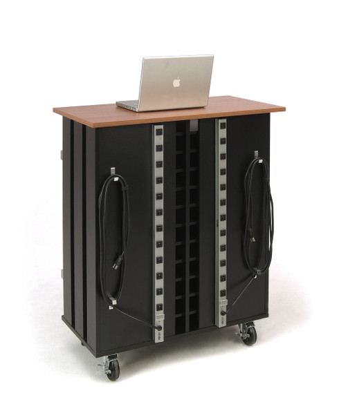 24 Capacity Laptop Charging and Storage Cart By Oklahoma Sound (OK-LCSC)