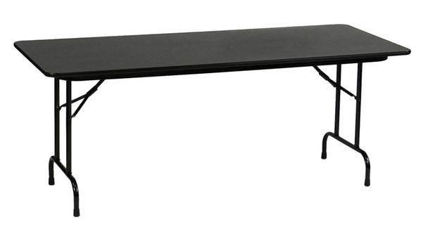 Correll Melamine Laminate Folding Table-USA Made-Black Granite