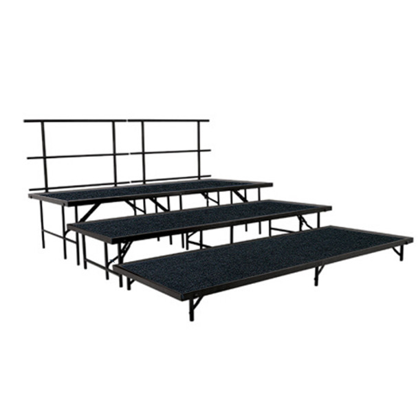 Carpeted Multi-Level Portable Performance Stage Set By National Public Seating (NP-SSTC)