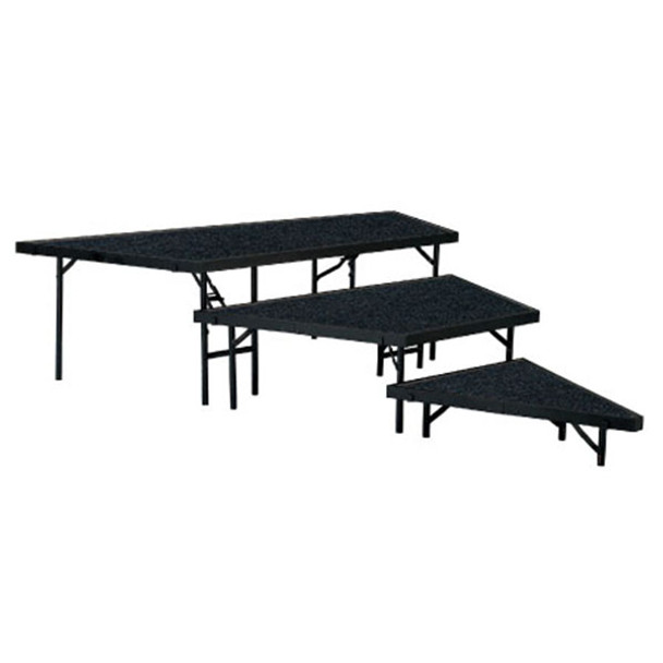3-Level Portable Carpeted Performance Stage Set By National Public Seating (NP-SPSTC)