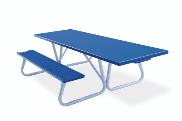 Southern PikNik 30" x 96" Handicapped Accessible Deluxe Aluminum Picnic Table (64" Width bench-to-bench) (SA-P3096H)