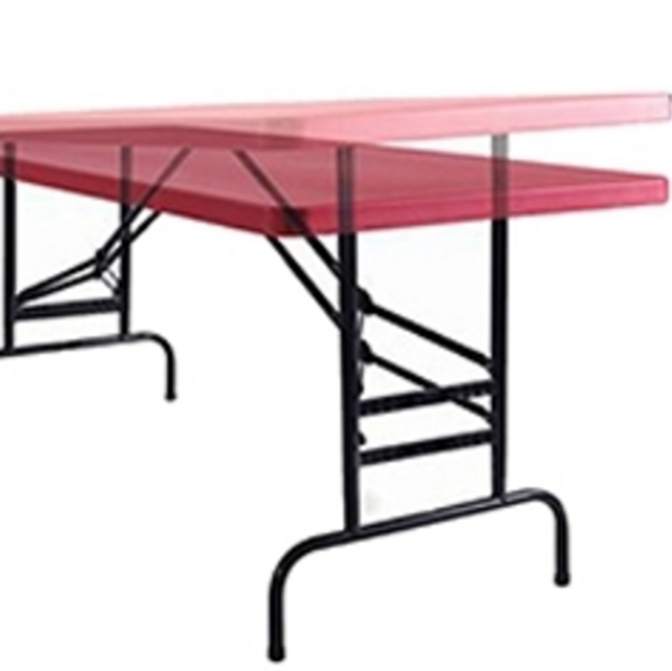 R Series by Correll Heavy Duty Blow Molded Folding Table with Adjustable Height-USA Made