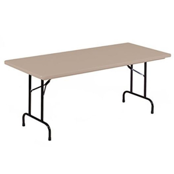 R Series by Correll Heavy Duty Blow Molded Folding Table with Adjustable Height-USA Made