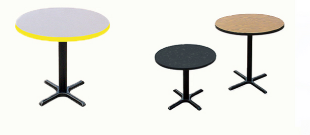 Correll Cafe' & Breakroom Round Tables-High Pressure Laminate-USA Made (CL-BXT-R)