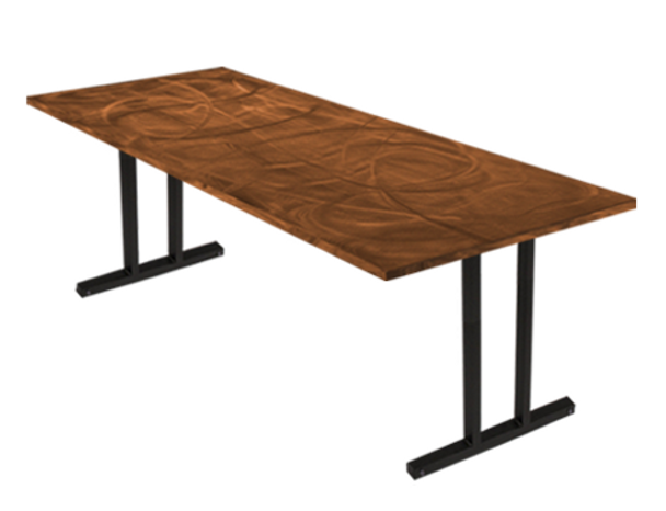 Swirl Seminar Aluminum Folding Table-Copper