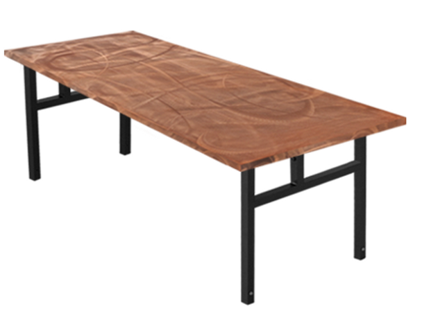 Swirl Seminar Aluminum Folding Table-New Penny