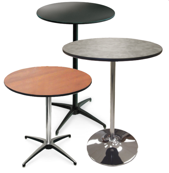 Laminate 8 Party Pack Bundle of Pedestal Cocktail Tables-USA Made (MC-LAM-PP)