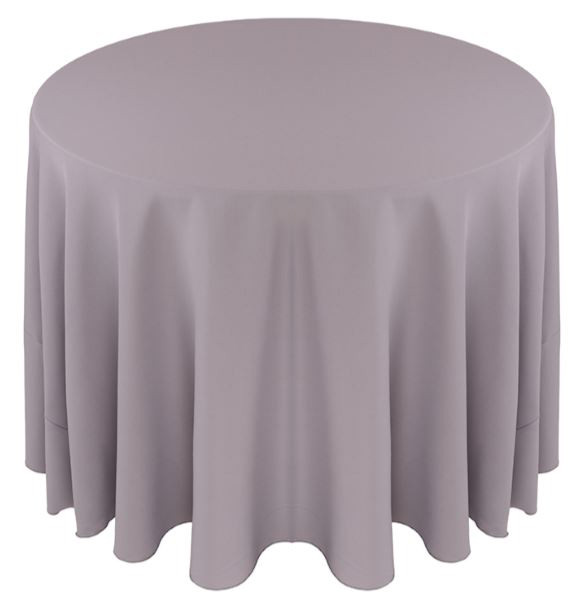 Solid Polyester Tablecloth Linen-Grey