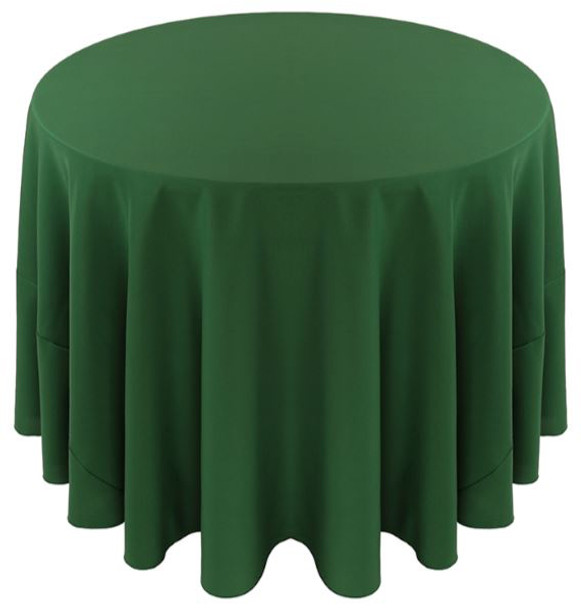 Solid Polyester Tablecloth Linen-Hunter