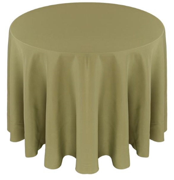 Solid Polyester Tablecloth Linen-Light Olive