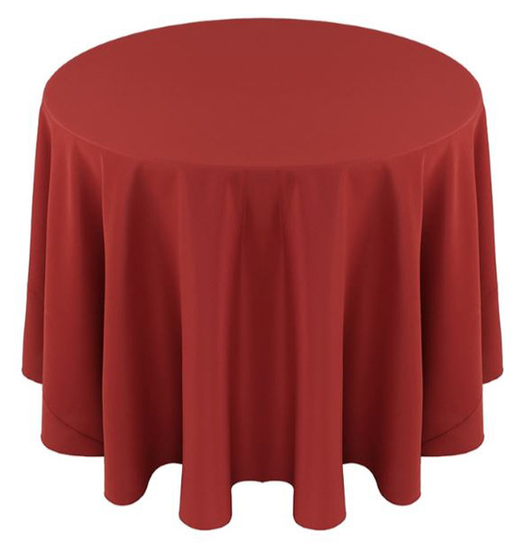 Solid Polyester Tablecloth Linen-Terracotta