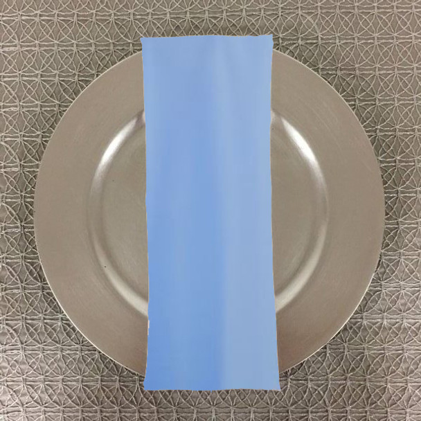 Dozen (12-pack) Solid Polyester Table Napkins-Powder Blue