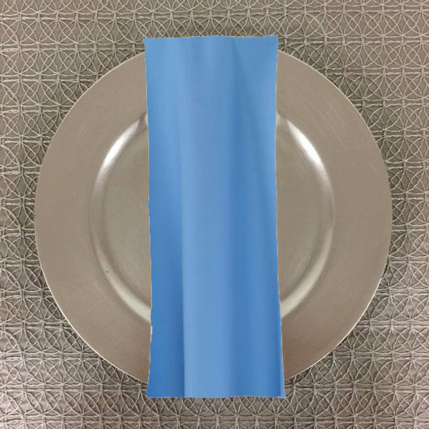 Dozen (12-pack) Solid Polyester Table Napkins-Cornflower