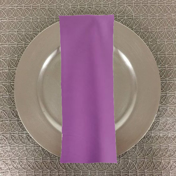 Dozen (12-pack) Solid Polyester Table Napkins-Violet