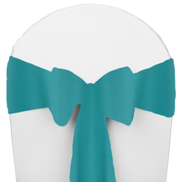 Solid Polyester Chair Sash-Turquoise
