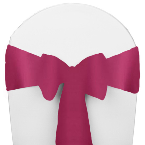 Solid Polyester Chair Sash-Raspberry