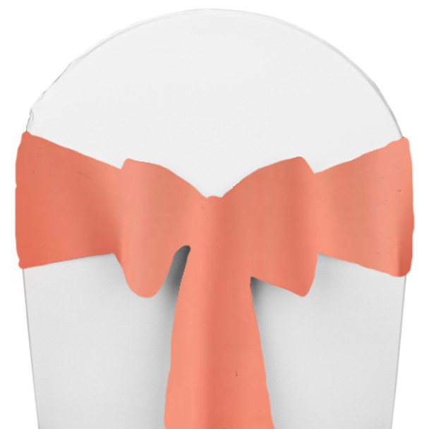 Solid Polyester Chair Sash-Coral