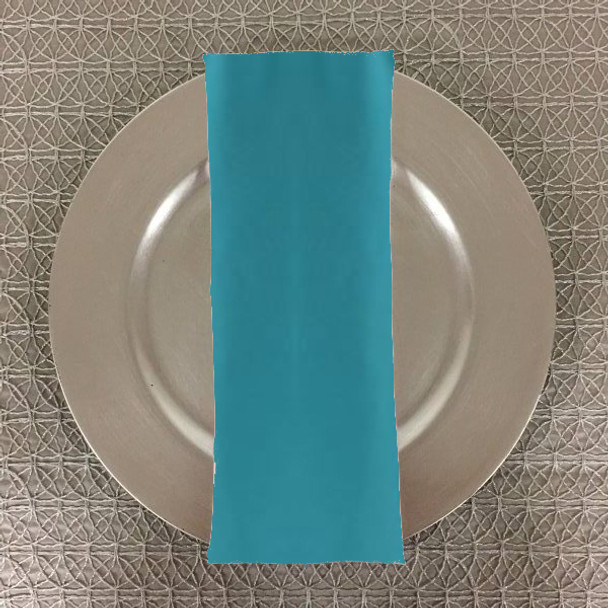 Dozen (12-pack) Spun Polyester Table Napkins-Turquoise
