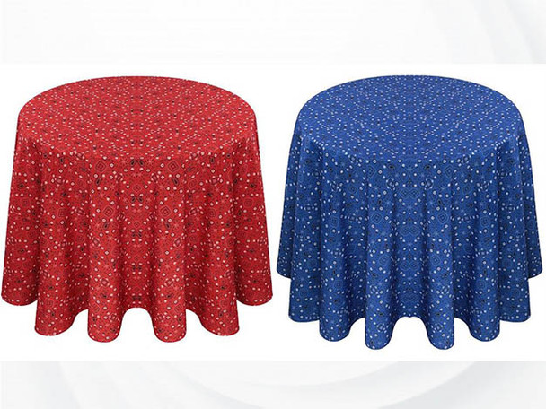 Bandana Print Polyester Tablecloth Linen