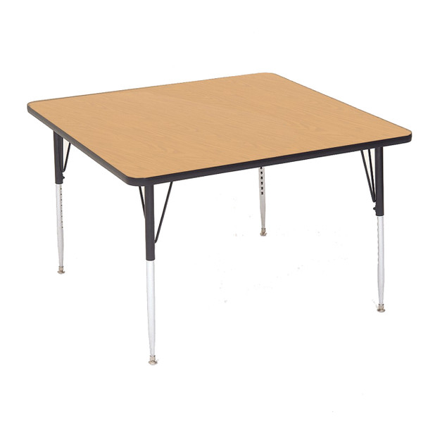 Correll Square High Pressure Laminate Daycare Activity Table with Adjustable Height