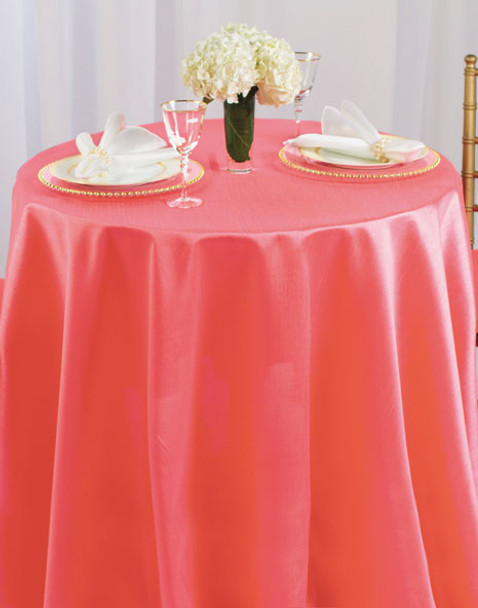 Faux Dupioni Polyester Based Tablecloth Linen