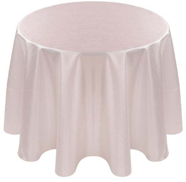 Faux Dupioni Polyester Based Tablecloth Linen-White