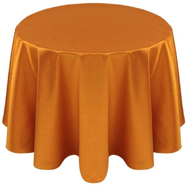 Faux Dupioni Polyester Based Tablecloth Linen-Orange