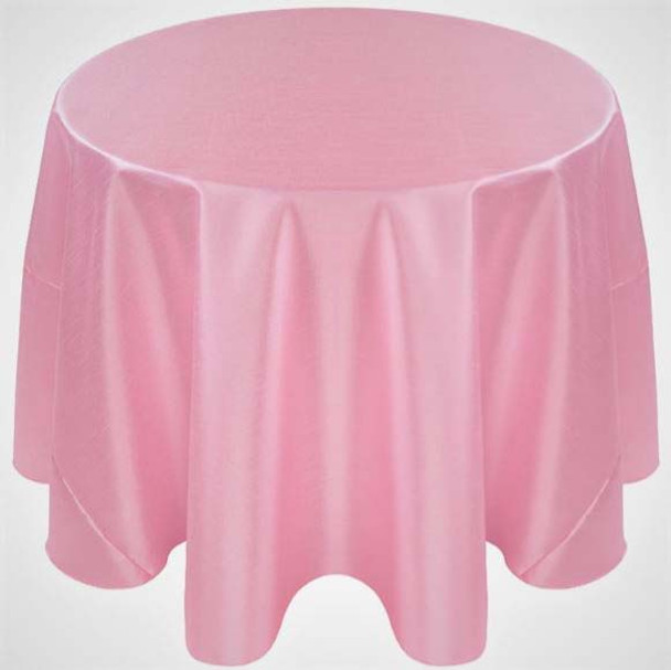 Faux Dupioni Polyester Based Tablecloth Linen-Pink