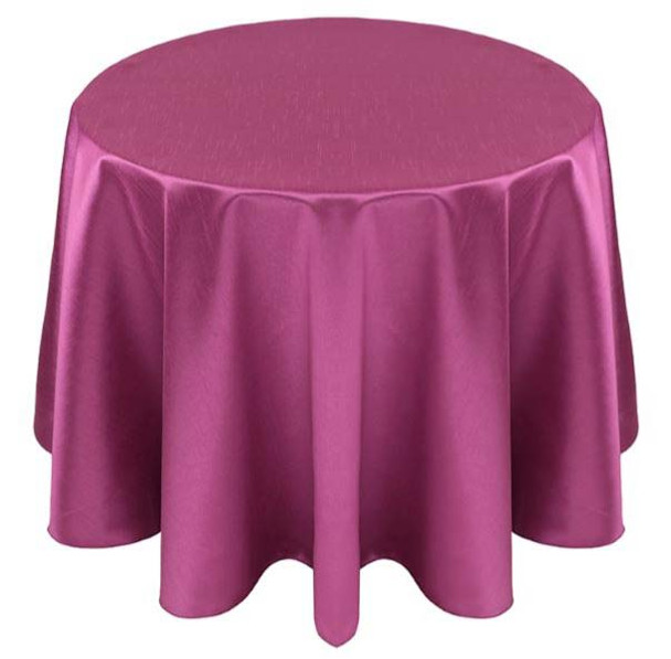 Faux Dupioni Polyester Based Tablecloth Linen-Magenta