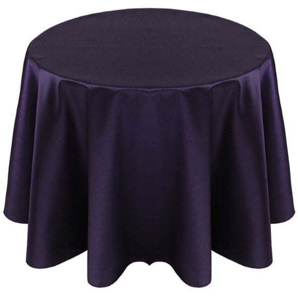 Faux Dupioni Polyester Based Tablecloth Linen-Purple