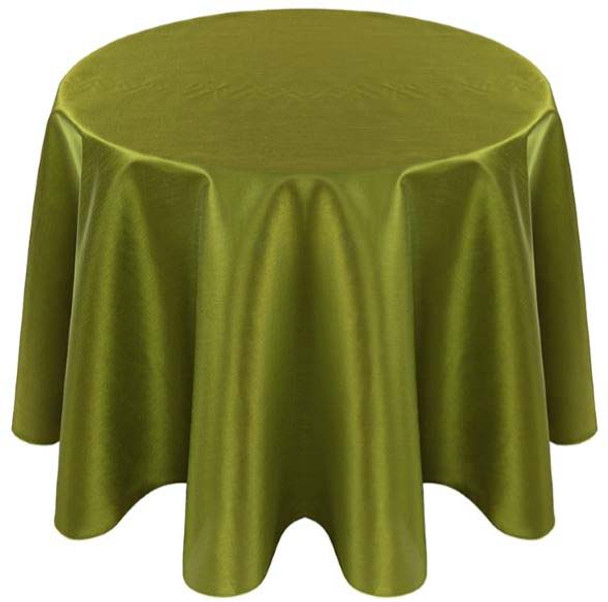 Faux Dupioni Polyester Based Tablecloth Linen-Chartreuse