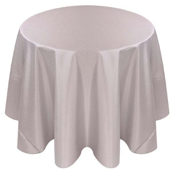 Faux Dupioni Polyester Based Tablecloth Linen-Silver