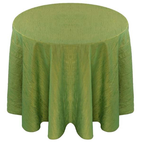 Krinkle Crush Fabric Tablecloth Linen-Apple
