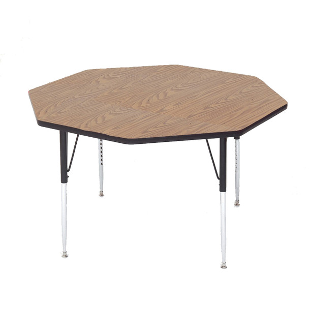 Correll 48" (4 ft) Octoganal High Pressure Laminate Activity Table with Adjustable Height