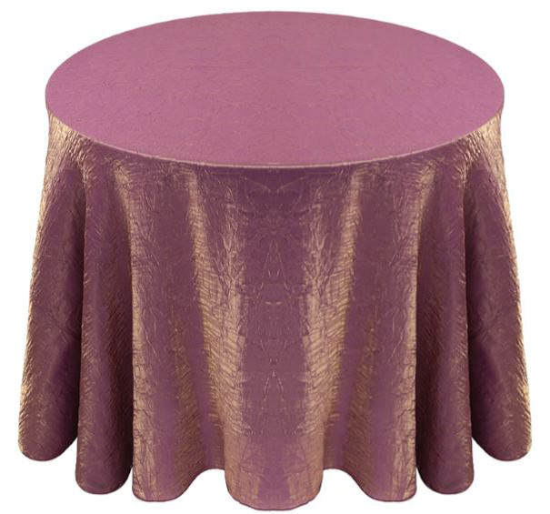 Shimmer Crush Fabric Tablecloth Linen-Violet Gold