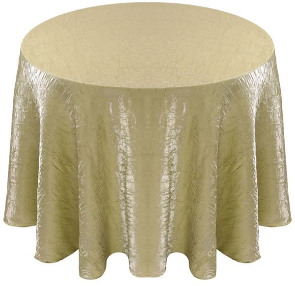 Shimmer Crush Fabric Tablecloth Linen-Sage Maize