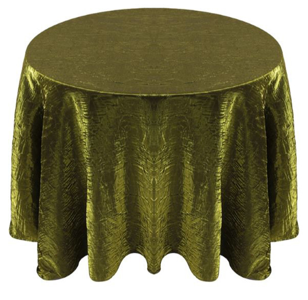 Shimmer Crush Fabric Tablecloth Linen-Moss