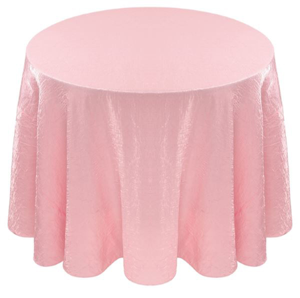 Shimmer Crush Fabric Tablecloth Linen-Blush Pink