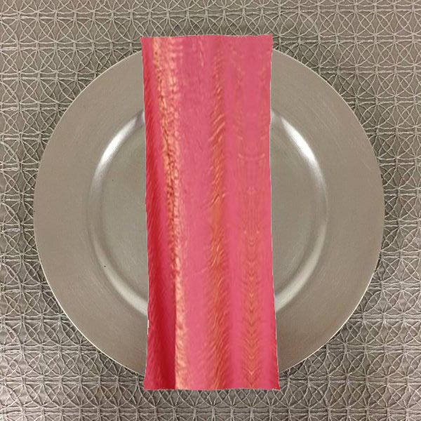 Dozen (12-pack) Shimmer Crush Fabric Table Napkins-Watermelon