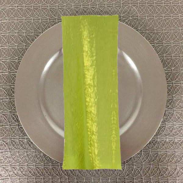 Dozen (12-pack) Shimmer Crush Fabric Table Napkins-Lime