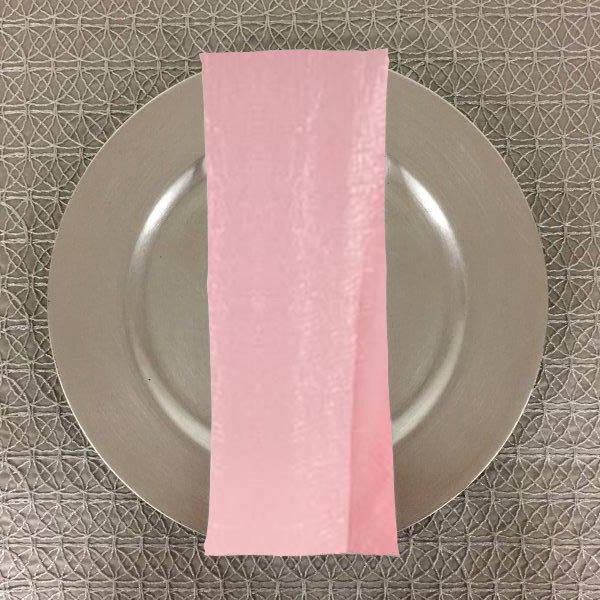 Dozen (12-pack) Shimmer Crush Fabric Table Napkins-Blush Pink