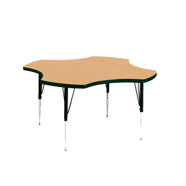Correll 48" (4 ft) Clover High Pressure Laminate Activity Table with 19"H - 29"H Adjustable Height-USA Made