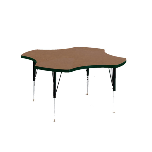 Correll 48" (4 ft) Clover High Pressure Laminate Activity Table with Adjustable Height