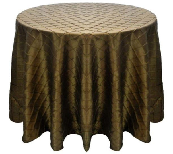 Pintuck Taffeta Tablecloth Linen-Bronze